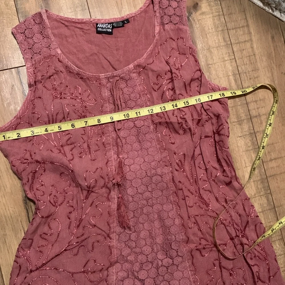 Ananda’s Sleeveless Lace Midi Dress in Rose - Picture 6 of 13
